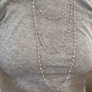 Elegant Silver Beaded Necklace